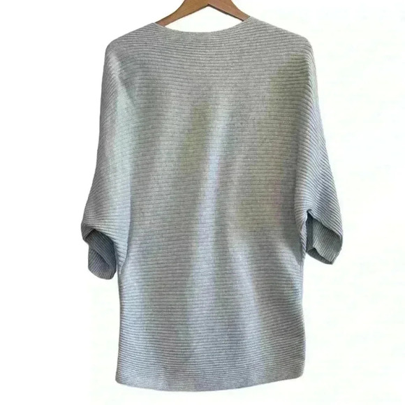 🌈 6/$60, JJill Ribbed, Dolman Sleeves, Tunic, Grey, Small - Picture 2 of 8